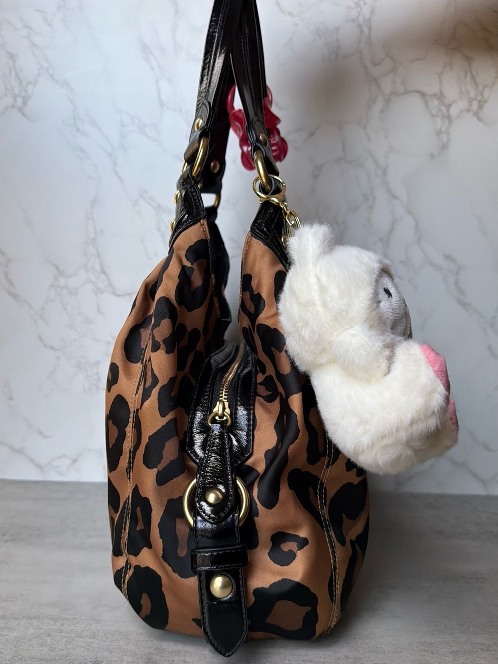 NWOT Coach Leopard Print Madison Hobo Bag - Picture 9 of 11